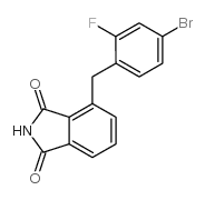 4-溴-2-氟苄基邻苯二甲酰亚胺结构式