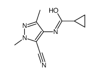 N-(5-cyano-1,3-dimethylpyrazol-4-yl)cyclopropanecarboxamide结构式