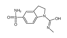 N-methyl-5-sulfamoyl-2,3-dihydroindole-1-carboxamide结构式