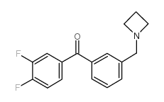 3'-AZETIDINOMETHYL-3,4-DIFLUOROBENZOPHENONE structure