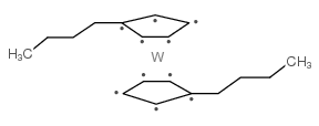 双(丁基环戊二烯)钨结构式
