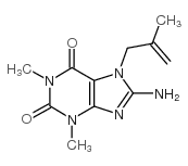 8-amino-1,3-dimethyl-7-(2-methylprop-2-enyl)purine-2,6-dione结构式
