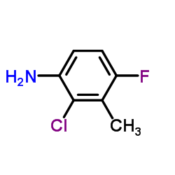 2-氯-4-氟-3-甲基苯胺结构式