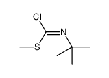 N-tert-butyl-1-methylsulfanylmethanimidoyl chloride Structure