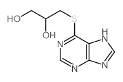 1,2-Propanediol, 3-(1H-purin-6-ylthio)- Structure