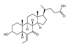 (EZ)-3α-羟基-6-亚乙基-7-酮-5β-胆烷-24-酸结构式