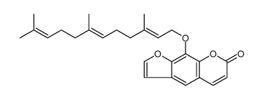 7H-Furo[3,2-g][1]benzopyran-7-one, 9-[(3,7,11-trimethyl-2,6,10-dodecatrien-1-yl)oxy] Structure