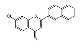 7-chloro-2-naphthalen-2-ylchromen-4-one结构式