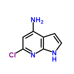 6-氯-1H-吡咯并[2,3-b]吡啶-4-胺结构式