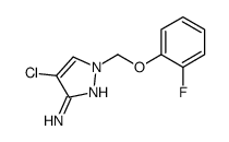 4-Chloro-1-[(2-fluorophenoxy)methyl]-1H-pyrazol-3-amine Structure