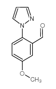 5-甲氧基-2-(1H-吡唑-1-基)苯甲醛结构式
