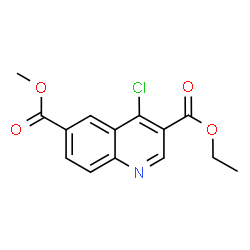 3-乙基 6-甲基 4-氯喹啉-3,6-二甲酸基酯结构式