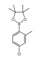 4-氯-2-甲基苯基硼酸频呢醇酯结构式