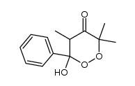 6-hydroxy-3,3,5-trimethyl-6-phenyl-1,2-dioxan-4-one结构式