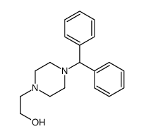1-二苯基甲基-4-(2-羟基乙基)哌嗪结构式