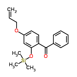 2-trimethylsiloxy-4-allyloxydiphenylketone structure