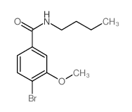 N-丁基-4-溴-3-甲氧基苯甲酰胺结构式