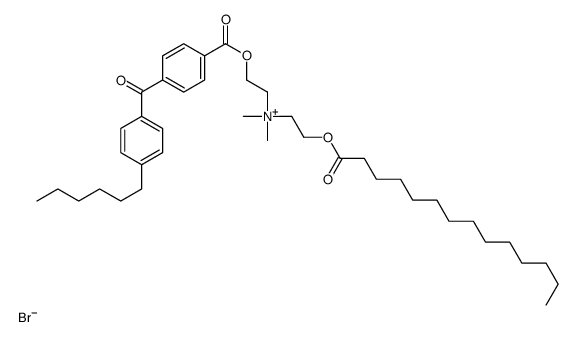 2-[4-(4-hexylbenzoyl)benzoyl]oxyethyl-dimethyl-(2-tetradecanoyloxyethyl)azanium,bromide Structure