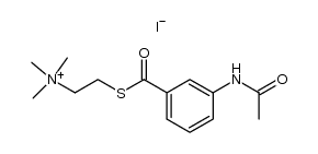 3-acetylaminobenzoylthiocholine iodide Structure