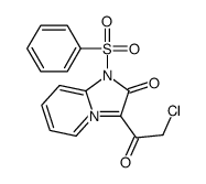 3-(Chloroacetyl)-1-(phenylsulfonyl)imidazo[1,2-a]pyridin-1-ium-2-olate结构式