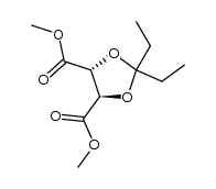 (4R,5R)-dimethyl 2,2-diethyl-1,3-dioxolane-4,5-dicarboxylate Structure
