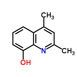 2,4-二甲基-8-羟基喹啉结构式