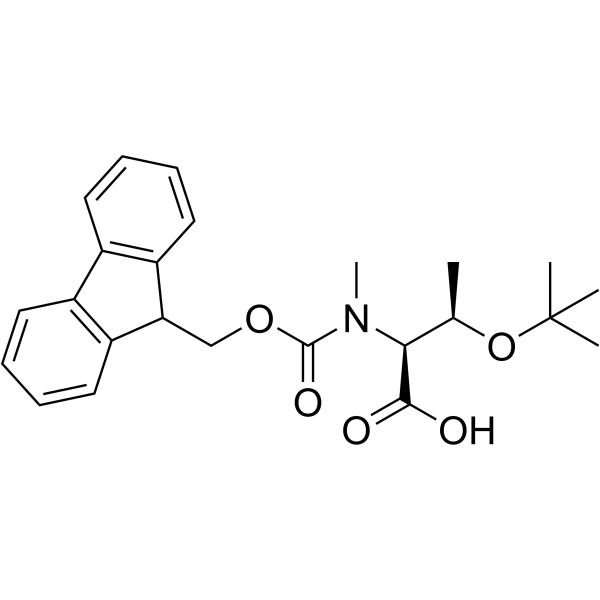 N-Fmoc-N-甲基-O-叔丁基-L-苏氨酸结构式