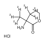 ethyl 2-amino-3,3,3-trideuterio-2-(trideuteriomethyl)propanoate,hydrochloride结构式