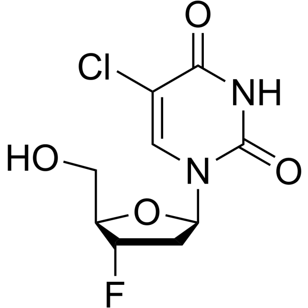 5-氯-2,3-二脱氧-3-氟-尿苷图片