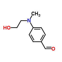 N-甲基-N-羟乙基-4-氨基苯甲醛结构式