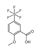 2-Methoxy-5-(pentafluoro-λ6-sulfanyl)benzoic acid结构式