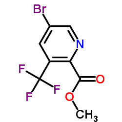 5-溴-3-(三氟甲基)-2-吡啶羧酸甲酯结构式