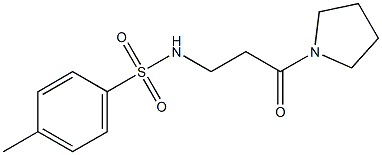 4-METHYL-N-(3-OXO-3-(PYRROLIDIN-1-YL)PROPYL)BENZENESULFONAMIDE Structure