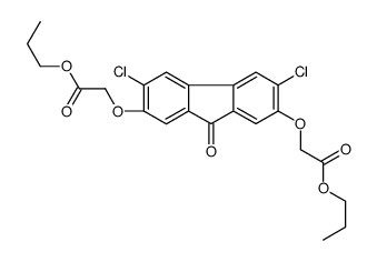 propyl 2-[3,6-dichloro-9-oxo-7-(2-oxo-2-propoxyethoxy)fluoren-2-yl]oxyacetate结构式