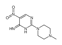 2-(4-methylpiperazin-1-yl)-5-nitropyrimidin-4-amine结构式