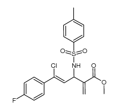 (Z)-methyl 5-chloro-5-(4-fluorophenyl)-2-methylene-3-(4-tolylsulfonamido)pent-4-enoate Structure