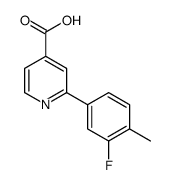 2-(3-fluoro-4-methylphenyl)pyridine-4-carboxylic acid结构式