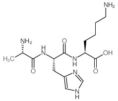 L-丙氨酰-L-组氨酰-L-赖氨酸结构式