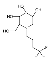 (2R,3R,4R,5S)-2-(hydroxymethyl)-1-(4,4,4-trifluorobutyl)piperidine-3,4,5-triol结构式