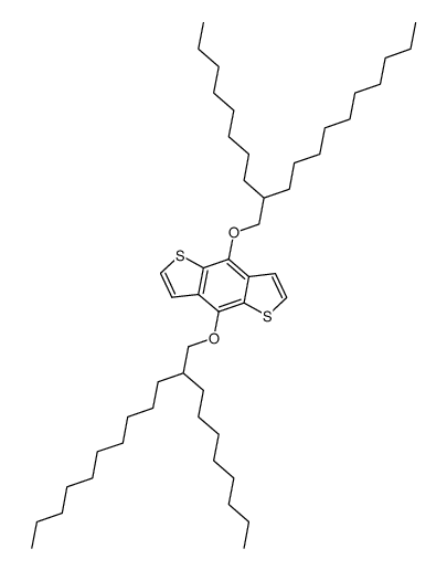 4,8-Bis((2-octyldodecyl)oxy)benzo[1,2-b:4,5-b']dithiophene结构式