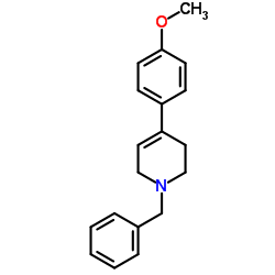 1-苄基-4-(4-甲氧基苯基)四氢吡啶结构式