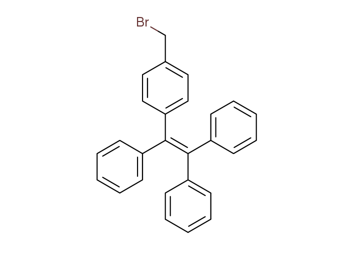 1,1,2-三苯基-2-(4-溴甲基苯基)乙烯结构式