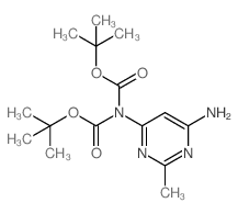 2-甲基-6-[双(叔丁氧基羰基)氨基]-4-氨基嘧啶结构式