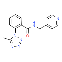 2-(5-methyl-1H-tetrazol-1-yl)-N-(pyridin-4-ylmethyl)benzamide Structure