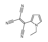 2-(1-ethylpyrrol-2-yl)ethene-1,1,2-tricarbonitrile Structure