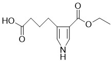 4-Butanoic acid-3-ethyl formate pyrrole Structure