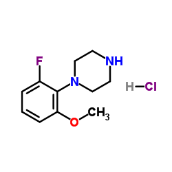 1-(2-Fluoro-6-methoxyphenyl)piperazine hydrochloride (1:1)结构式