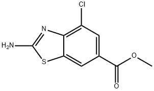 2-氨基-4-氯苯并[d]噻唑-6-羧酸甲酯结构式
