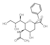 5-acetamido-4-hydroxy-2-phenoxy-6-(1,2,3-trihydroxypropyl)oxane-2-carboxylic acid Structure