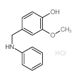 Phenol,2-methoxy-4-[(phenylamino)methyl]-, hydrochloride (1:1)结构式